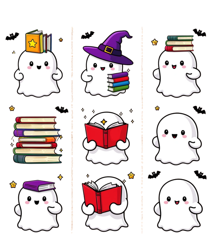 Funny Ghost Book Reading Halloween Design For Book Lovers & Teachers Cooling Performance Long Sleeve Crew