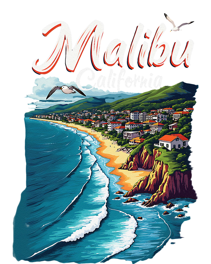 Malibu California Coastal Scenic Beach T-Shirt