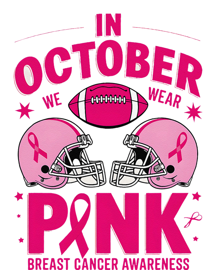 In October We Wear Pin.K Football Breast Cancer Awareness Infant Fleece One Piece