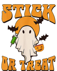 Retro Stick Or Treat Nurse Halloween Ghost Spooky Season Hoodie