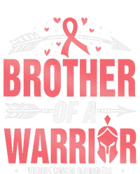 Uterine Cancer Awareness Brother Of A Warrior Peach Ribbon T-Shirt