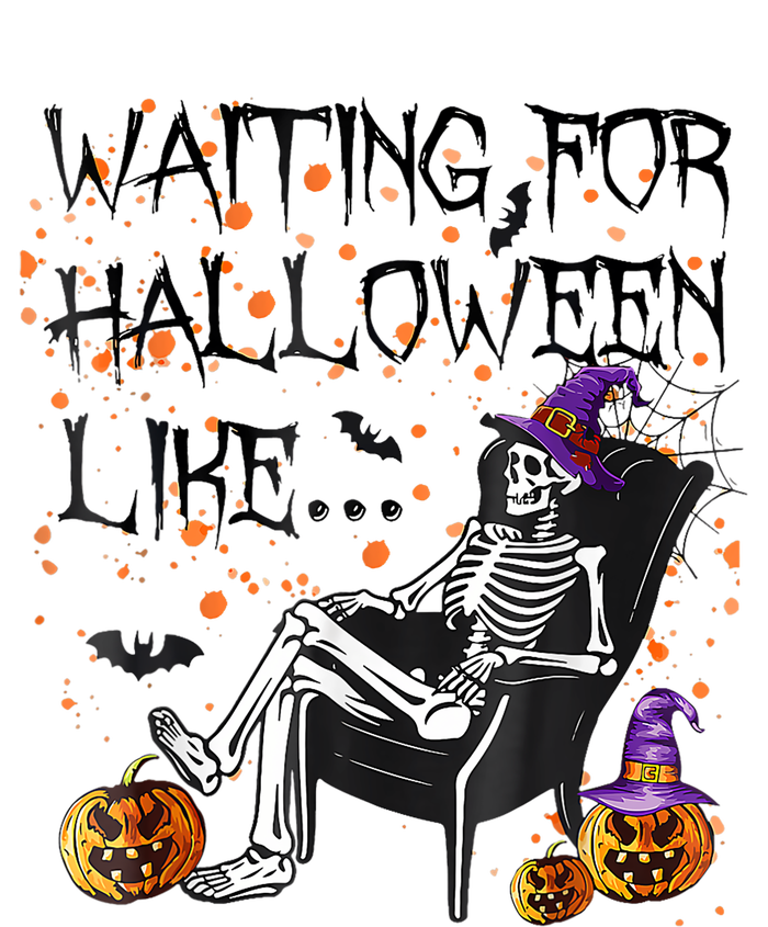 Funny Skeleton Waiting For Halloween T-Shirt