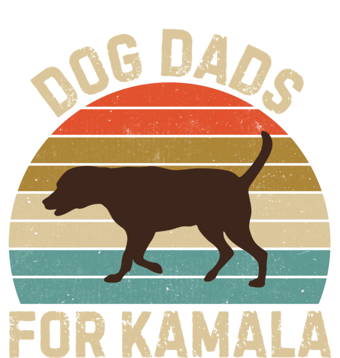 Dog Dads For Kamala Harris 2024 Chocolate Lab Dad Women's V-Neck T-Shirt