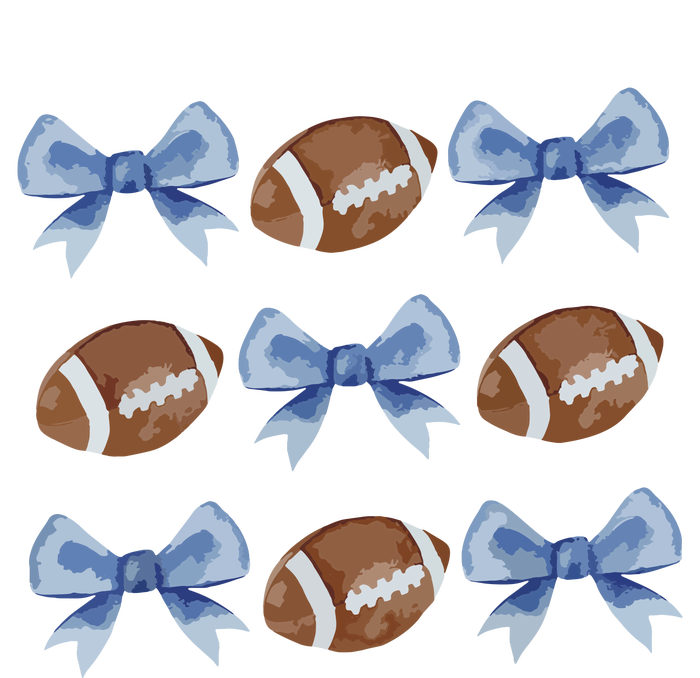 Coquette Football Bow Football Mom Game Day Women Girl T-Shirt