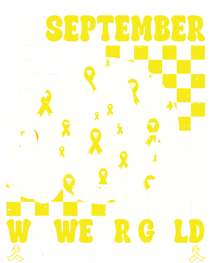 Childhood Cancer Awareness In September We Wear Gold Groovy T-Shirt