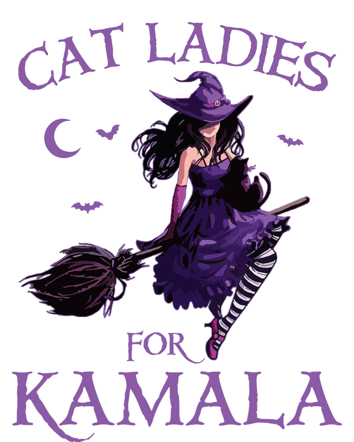 Cat Ladies For Kamala Harris 2024 Witches Harris Halloween Yupoong Adult 5-Panel Trucker Hat