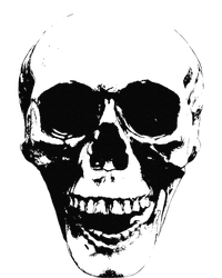 Skull Face Silhouette Grunge Rock Graphic Halloween Horror T-Shirt