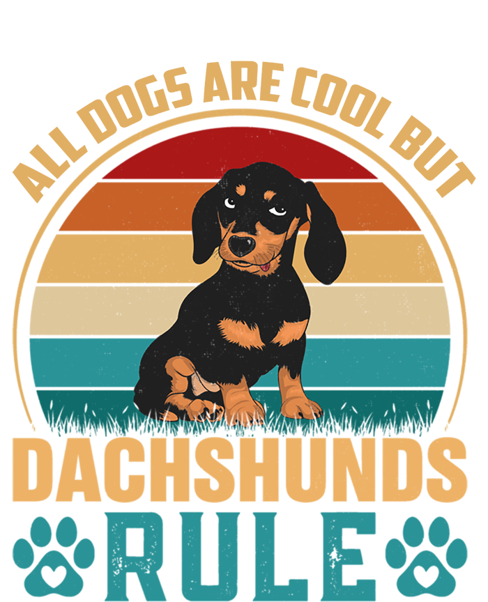 Funny Dachsh All Dogs Are Cool Dachshunds Rule V-Neck T-Shirt