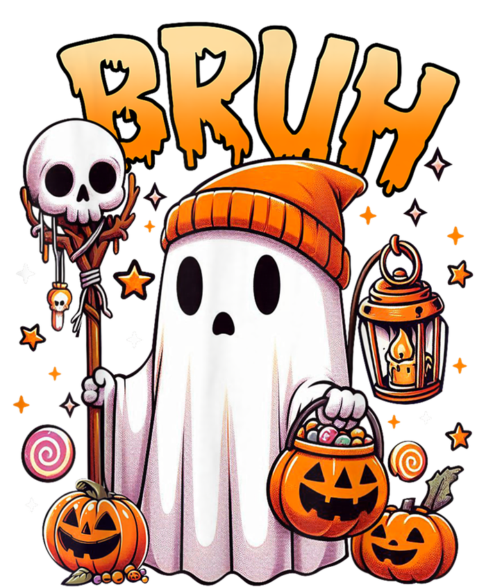 Halloween Cute Ghost Trick Or Treat Candy Bruh Ghost Gift T-Shirt