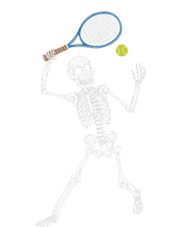 Funny Skeleton Playing Tennis Lovers Spooky Halloween Player Ladies Essential Flowy Tank