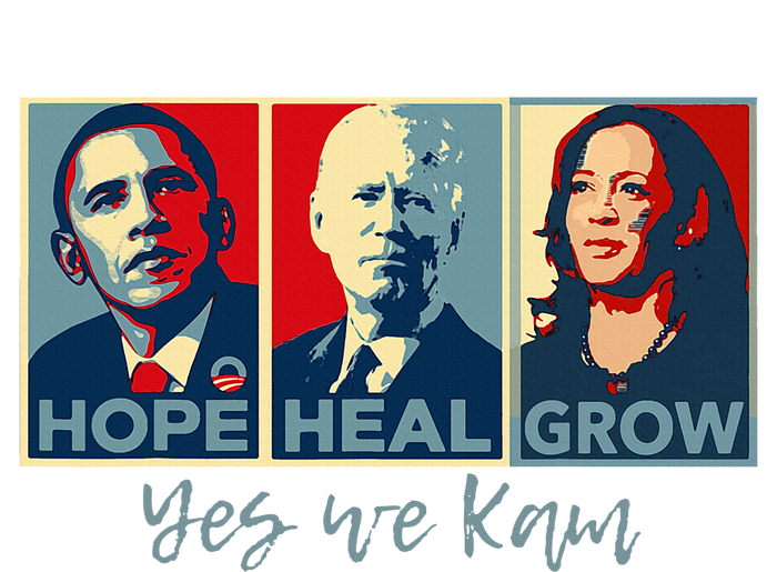 Hope Heal Grow Obama Joe Biden Kamala Harris 2024 T-Shirt