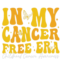 In My Cancer Free Era Childhood Cancer Awareness Gold Ribbon Kids Long Sleeve Shirt