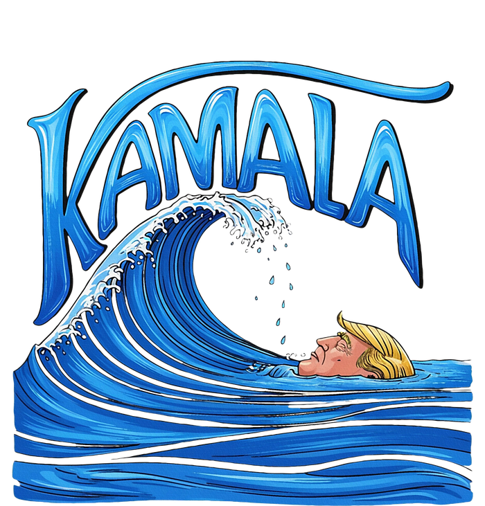 Blue Wave Cat For Kamala Harris Trump Tie-Dye T-Shirt