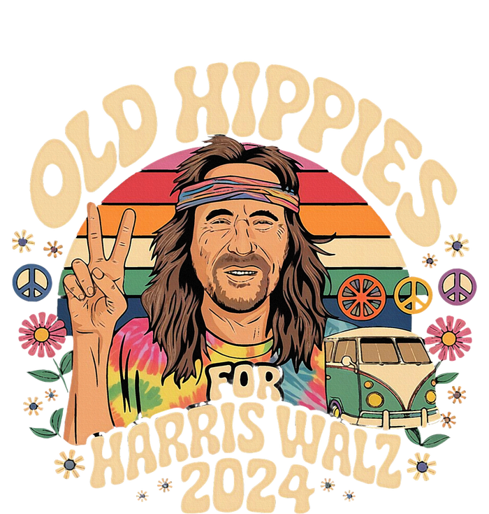 Old Hippies For Harris Waltz 2024 Election Kamala Harris Snapback Five-Panel Rope Hat