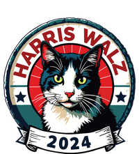 Harris Walz 2024 Funny Cat Election Kamala Harris Tim Waltz Yupoong Adult 5-Panel Trucker Hat