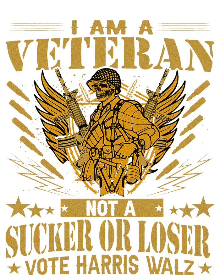 IM A Veteran Not A Sucker Or A Loser Harris Walz 2024 Valucap Bio-Washed Visor