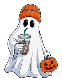 Halloween Ghost Drinking Coffee Ghost Ice Coffee Tall Long Sleeve T-Shirt