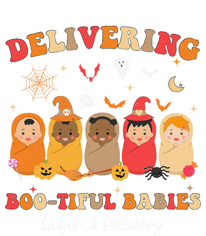 Retro Delivering Bootiful Babies Labor & Delivery Halloween Performance Sprint T-Shirt