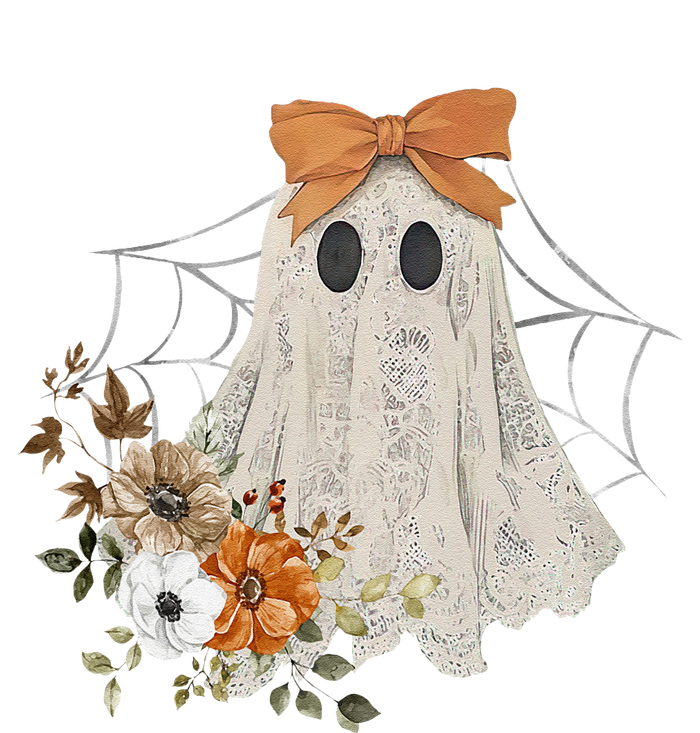 Retro Floral Ghost Cute Halloween Costume Funny Graphic T-Shirt