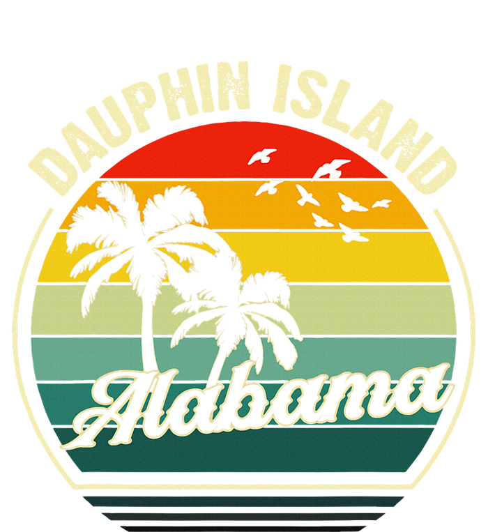 Vintage Dauphin Island Alabama Summer Vacation Sunset Palm T-Shirt