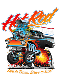 Hot Rod Usa Classic Muscle Car Cartoon Hotrod Funny Car Dry Zone Grid Polo