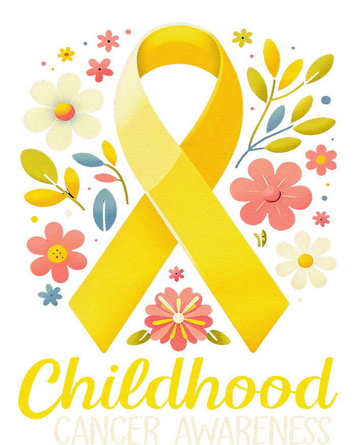 Gold Ribbon Childhood Cancer Awareness Girl Gift Womens California Wash Sweatshirt