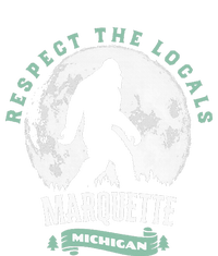 Marquette Michigan Respect The Locals Bigfoot Sasquatch Moon Women's Fleece Hoodie