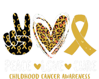 Peace Love Cure Childhood Cancer Awareness Leopart Heart Valucap Bio-Washed Visor