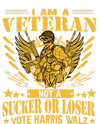 IM A Veteran Not A Sucker Or A Loser Harris Walz 2024 Hooded Wearable Blanket