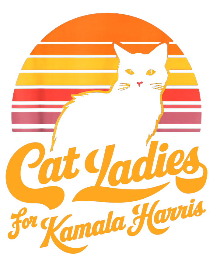 Retro Lady Cat For Kamala Harris Women Gift T-Shirt