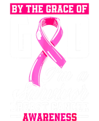 Breast Cancer Survivor Ribbon By The Grace God IM A Survivor Gift T-Shirt