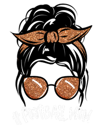 Cute Messy Bun Football Mom T-Shirt