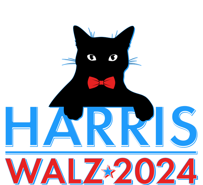 Funny Cute Kamala Harris Tim Walz 2024 Cat Toddler T-Shirt