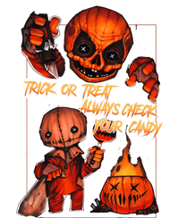 Vintage Trick Or Treat Always Check Your Candy Pumpkin T-Shirt