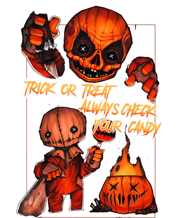 Vintage Trick Or Treat Always Check Your Candy Pumpkin T-Shirt