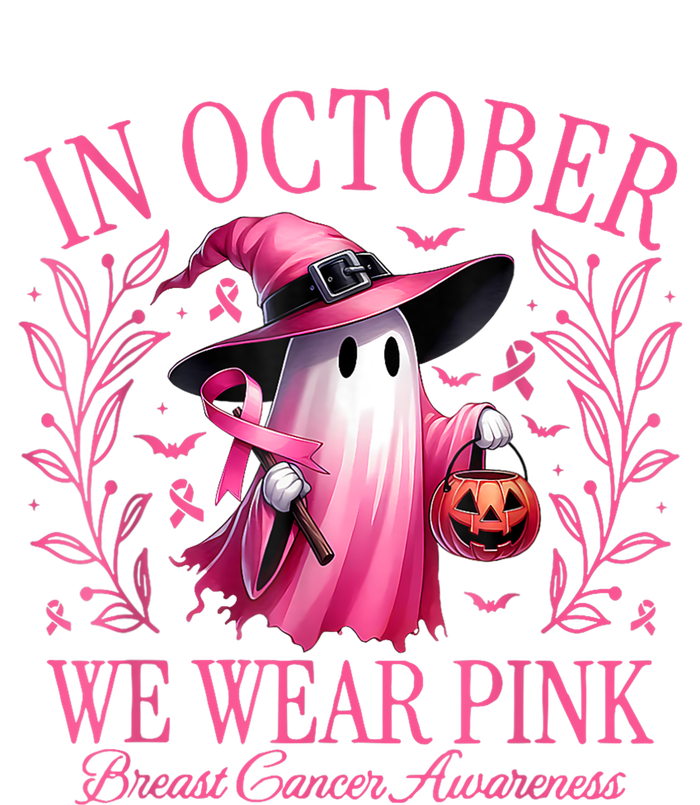 In October We Wear Breast Cancer Awareness Halloween Ladies Essential Flowy Tank