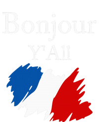 Bonjour YAll Funny French Flag France Lover Women's Racerback Cropped Tank