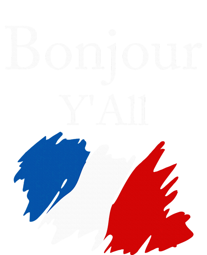 Bonjour YAll Funny French Flag France Lover Women's Racerback Cropped Tank