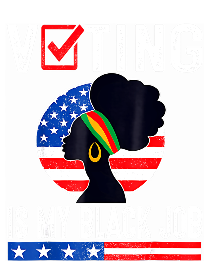 Women Voting Is My Black Job U.S Flag Funny Saying 2024 Sustainable Knit Beanie