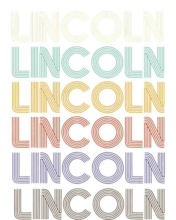 Lincoln First Name Retro Pattern Vintage Stylet Grommeted Golf Towel