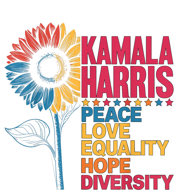 Kamala Harris Peace Love Equality Hope Diversity Tie Dye Hoodie