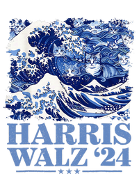 Harris Waltz 2024 Cute Wave Of Blue Cats For Kamala Harris Cropped Pullover Crew