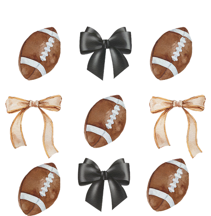 Football Coquette Bow Football Mama Game Day Women Gift T-Shirt