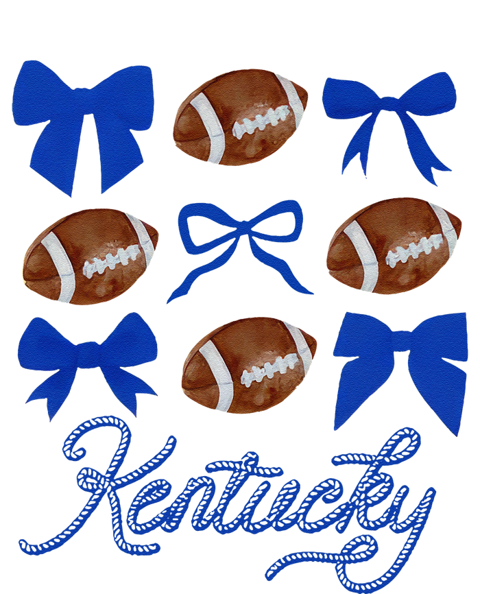 Women Coquette Bow Football Kentucky Gift Kids Long Sleeve Shirt