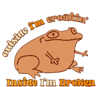 Outside IM Croakin Inside IM Broken Humor Frog Tees Snapback Five-Panel Rope Hat