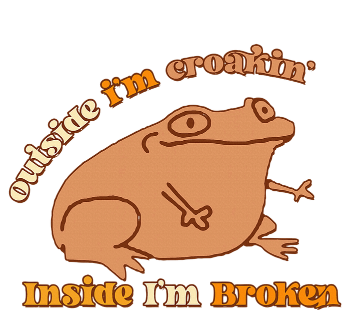 Outside IM Croakin Inside IM Broken Humor Frog Tees Snapback Five-Panel Rope Hat