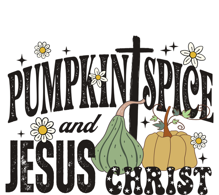 Pumpkin Spice And Jesus Christ Fun Fall Christian Cross Faith T-Shirt