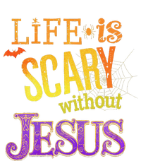 Life Is Scary Jesus Halloween Faith Costume Event Insulated Varsity Jacket