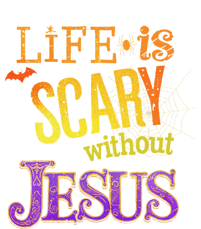 Life Is Scary Jesus Halloween Faith Costume Event Insulated Varsity Jacket