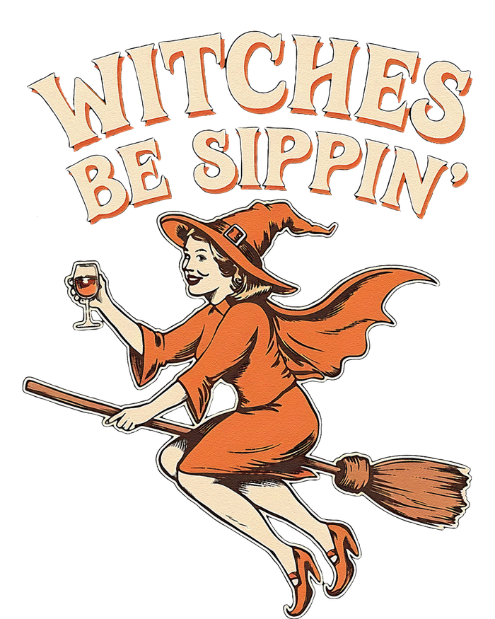 Witches Be Sippin Wine Funny Halloween Witchy Fall Sustainable Bucket Hat